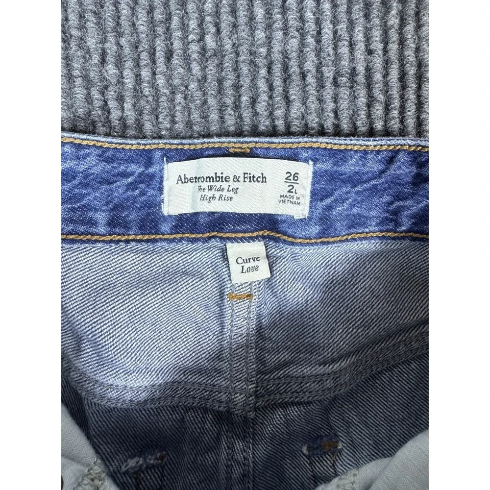 Abercrombie & Fitch The Wide Leg High Rise Curve Love Jeans Women 26 x 32 Baggy